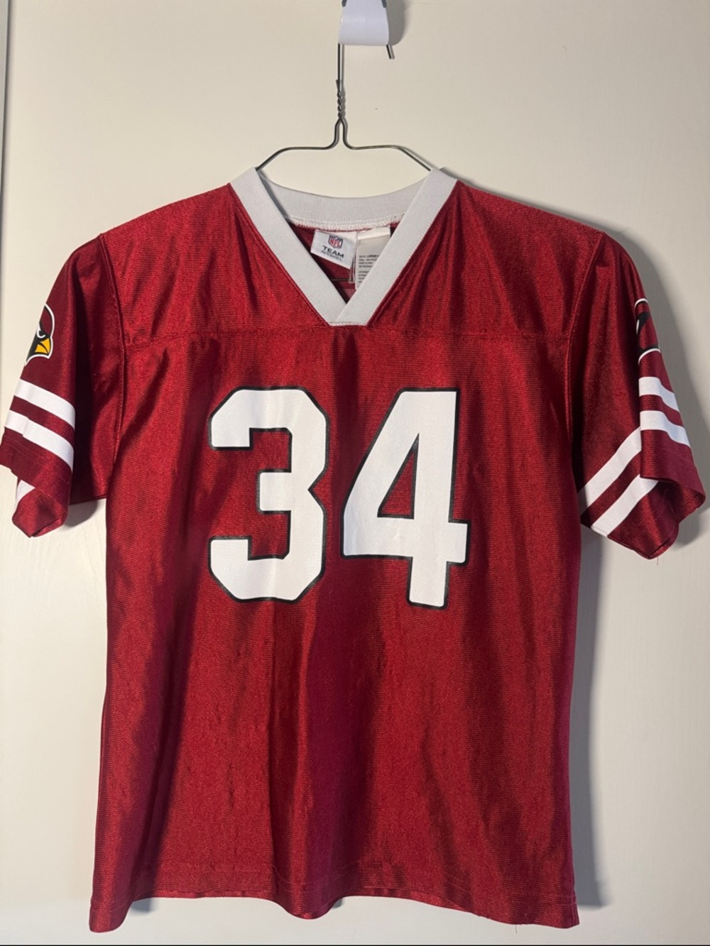 NFL Red & White #34 Kids Football Jersey